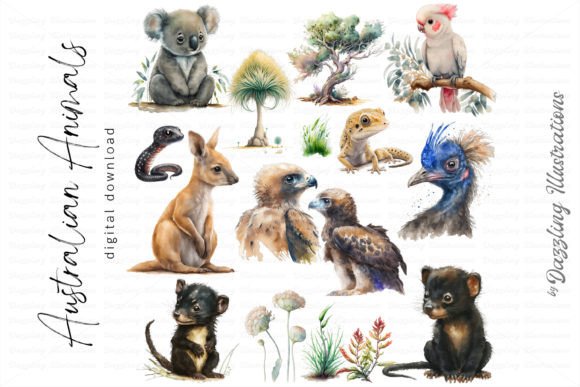 Beautiful Australian Watercolor Animals: Your Creative Toolkit