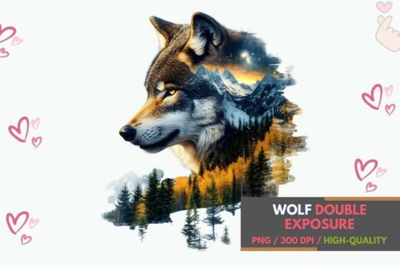 Capture the Wild: Using the Wolf Forest PNG Double Exposure