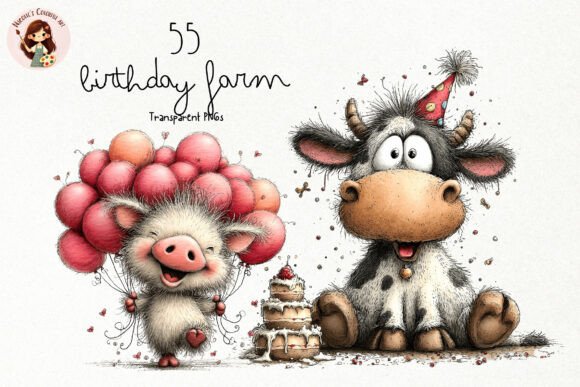 Celebrate with Whimsical Birthday Farm PNG Clipart