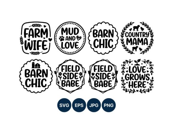 Country Charm for Modern Projects: Farm Wife Vector Art