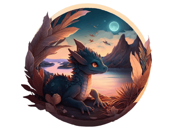 Cute Baby Dragon Watercolor SVG Clipart: A Designer’s Delight
