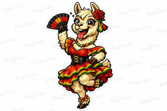 Llama Dancer PNG Clipart: A Burst of Fiesta Energy