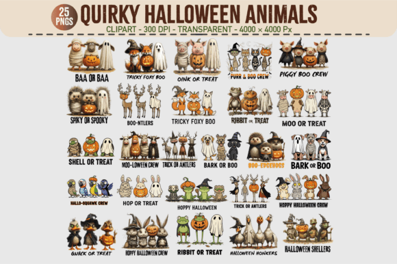 Quirky Halloween Animals: Your Playful Design Toolkit